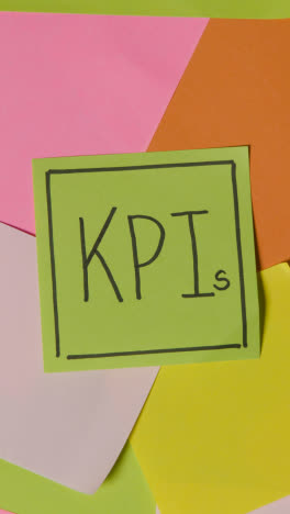 Vertical-Video-Business-Concept-Of-Revolving-Sticky-Notes-With-KPIs-Written-On-Top-Note